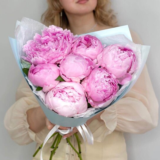 Монобукет №258 Пионы Sarah Bernhardt в букете