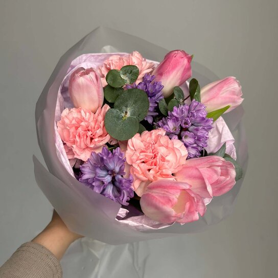 Авторский букет №224 "Нежный тюльпан" Фото 4