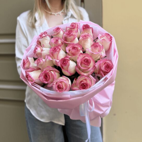 Монобукет №228 из 1 розовой розы Джумилия