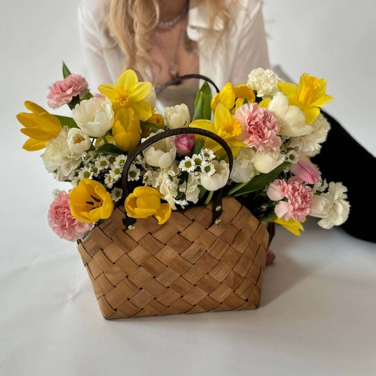 Композиция №154 "Корзинка с весной" Фото 4