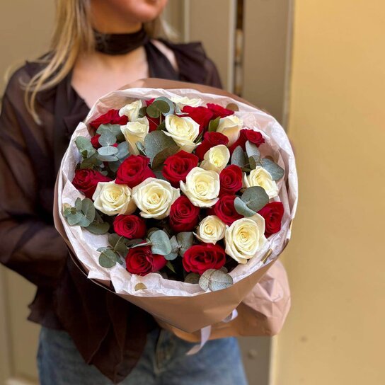 Монобукет №230 Микс роз Кения