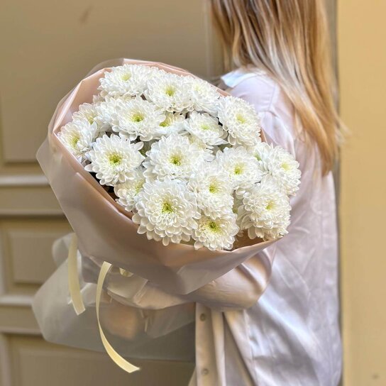 Монобукет №212 из 5 хризантем