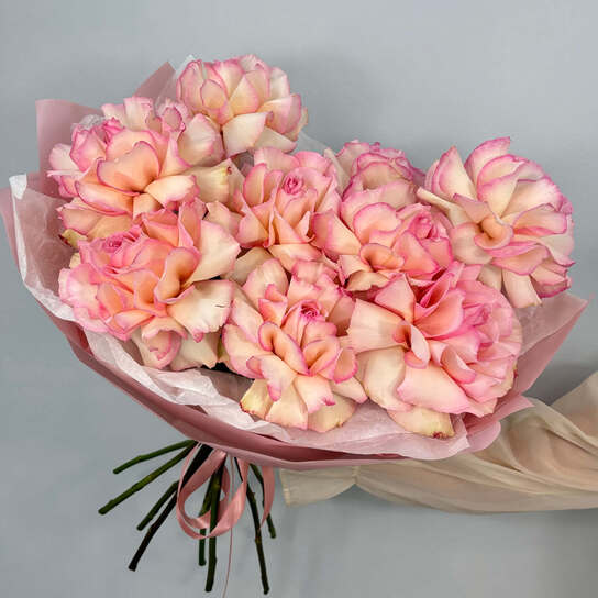 Монобукет №121, 9 французских роз