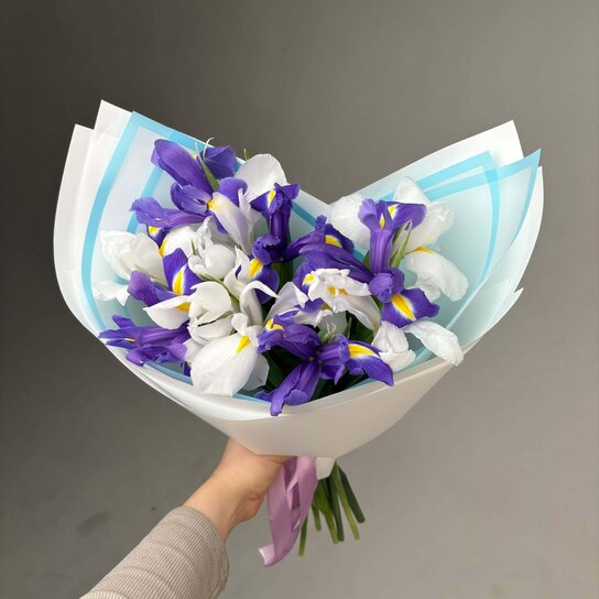 Монобукет №167 из 15 ирисов Фото 4