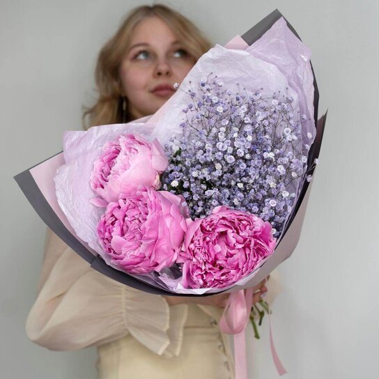 Авторский букет №265 Пионы в букете Фото 3