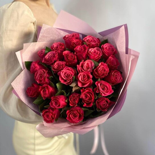 Монобукет №243 из 29 малиновой розы