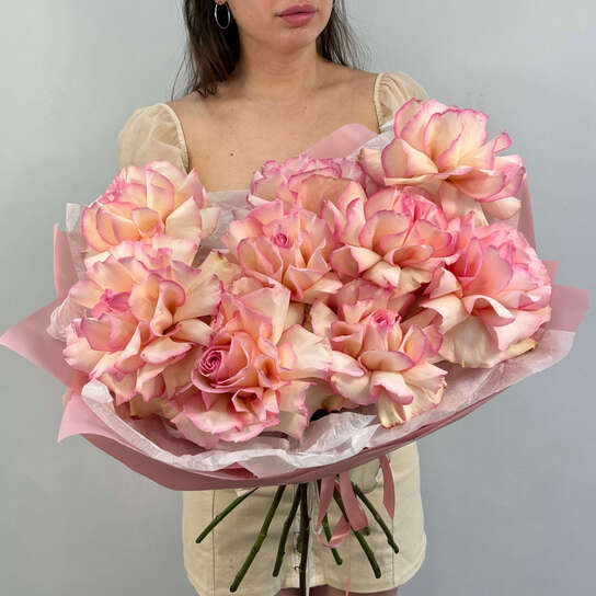 Монобукет №121, 9 французских роз