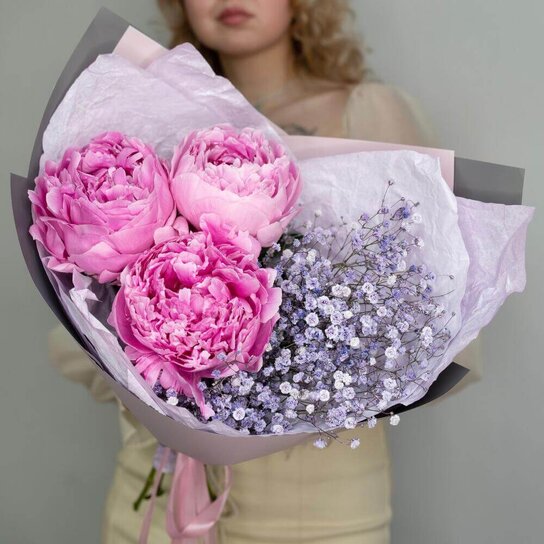 Авторский букет №265 Пионы в букете