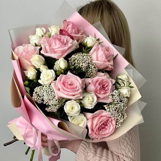 Авторский букет №301 Романтичная роза Фото 2