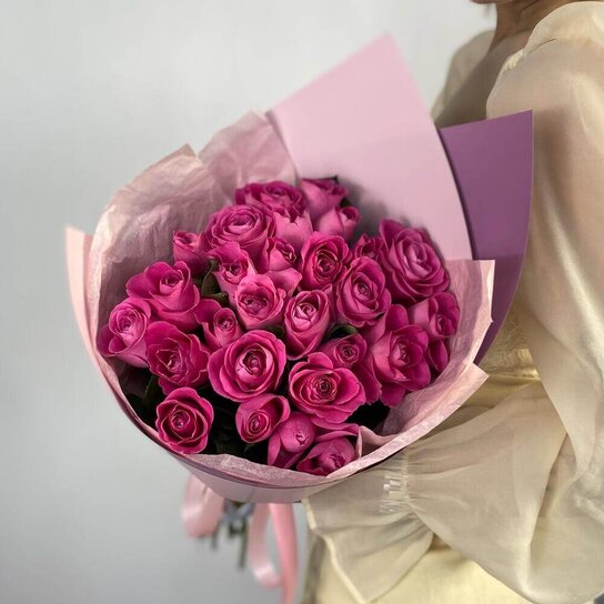 Монобукет №241 из 29 роз Аква Фото 3