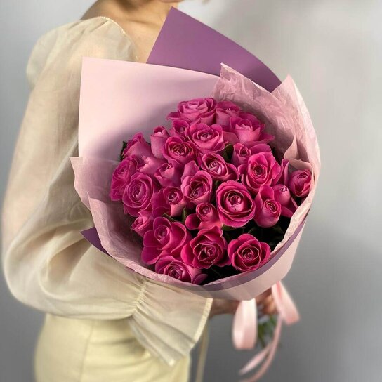 Монобукет №241 из 29 роз Аква Фото 2