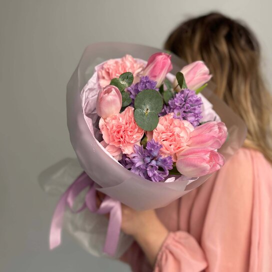 Авторский букет №224 "Нежный тюльпан" Фото 2