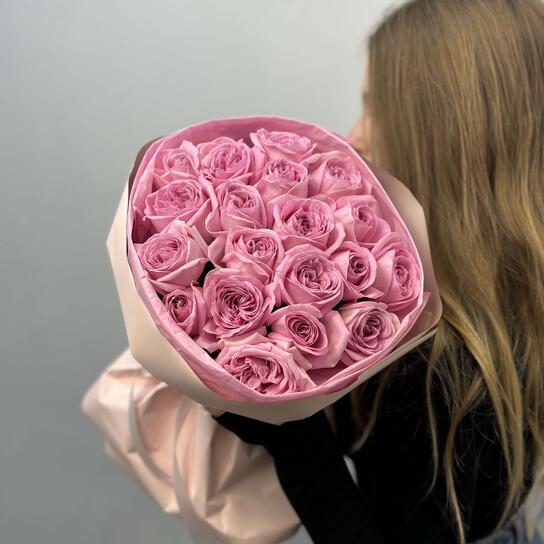 Монобукет №161 из 19 розовых роз