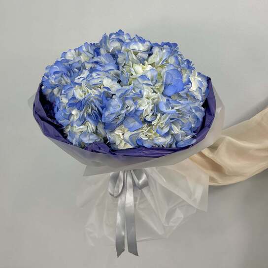 Монобукет №114, Гортензии голубые 5шт