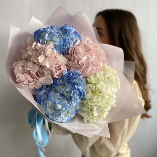 Монобукет №144 из гортензий