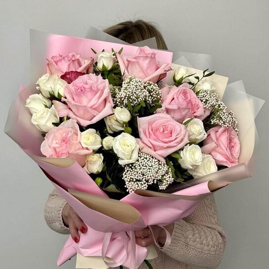 Авторский букет №301 Романтичная роза Фото 3