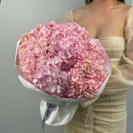 Монобукет №125, Гортензии розовые 7шт
