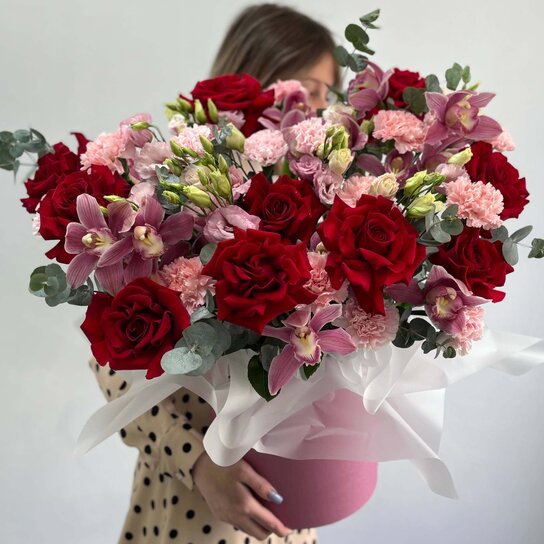 Композиция №162 "Пылающие розы" Фото 3