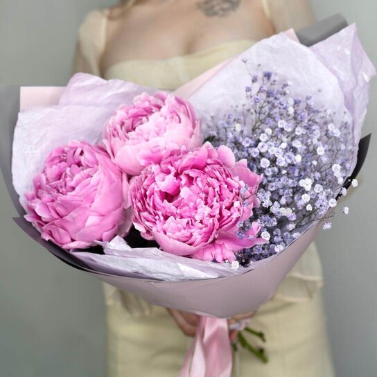 Авторский букет №265 Пионы в букете Фото 2