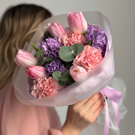 Авторский букет №224 "Нежный тюльпан" Фото 3