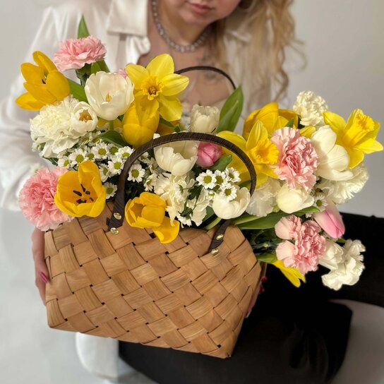 Композиция №154 "Корзинка с весной" Фото 2