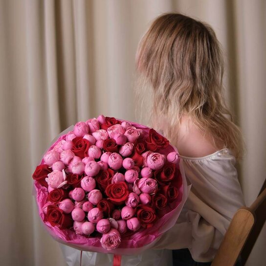 Авторский букет №204 Авторский букет "Полон страсти" из роз