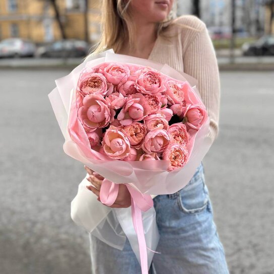 Монобукет №221 из пионовидной розы Джульетта