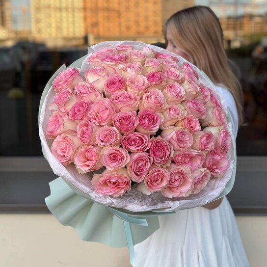 Монобукет №171 из 51 крупной розы Эсперанса