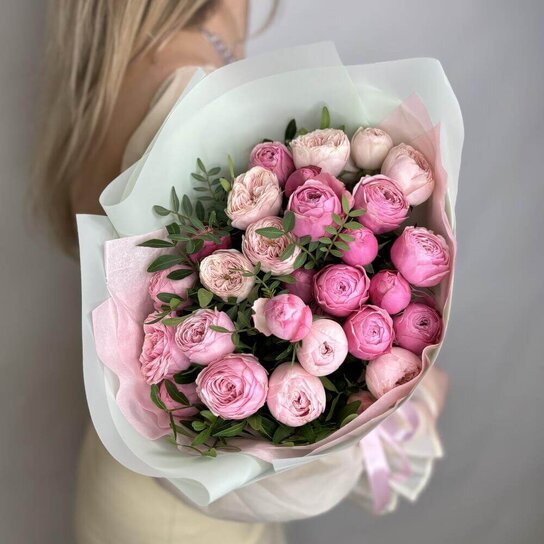 Монобукет №261 Пионовидные Кустовые Розы