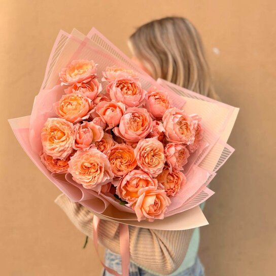 Монобукет №220 из пионовидной розы Джульетта