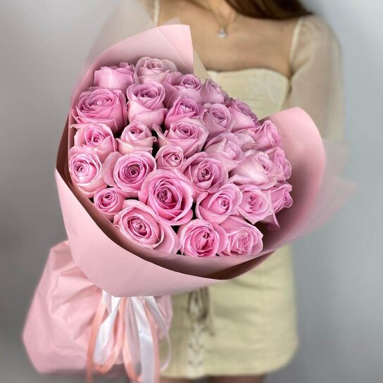Монобукет №245 из 29 розовых роз