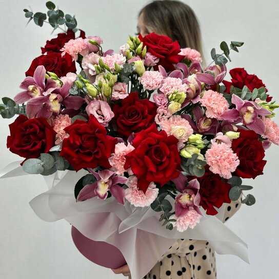 Композиция №162 "Пылающие розы" Фото 2