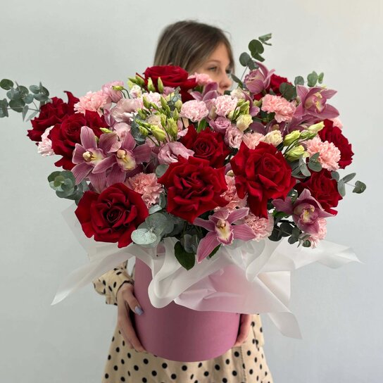 Композиция №162 "Пылающие розы" Фото 4